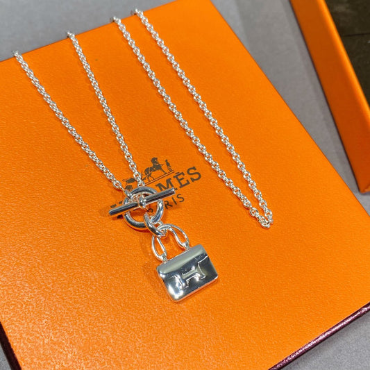 [⭐Corinne]CONSTANCE PEDANT SILVER NECKLACE