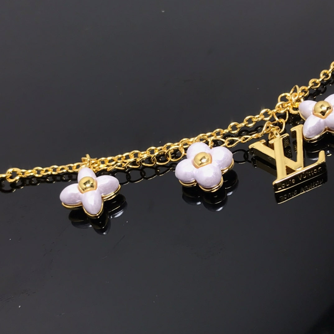[⭐Corinne]LOGO 6 MOTIF STAR AND SUN GOLD BRACELET