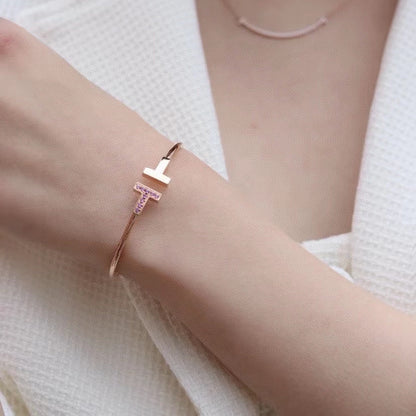 [Corinne]T PINK GOLD PINK DIAMOND BRACELET