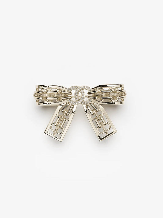 [⭐Corinne]25K Hollow Bow Brooch