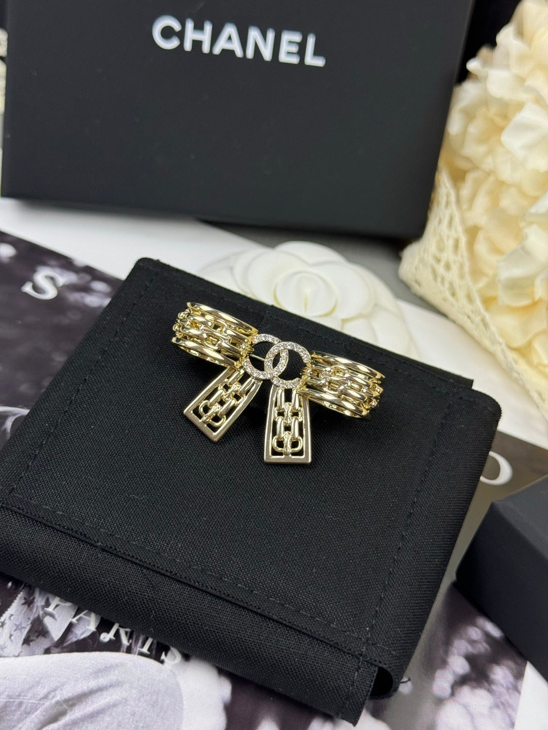 [⭐Corinne]25K Hollow Bow Brooch