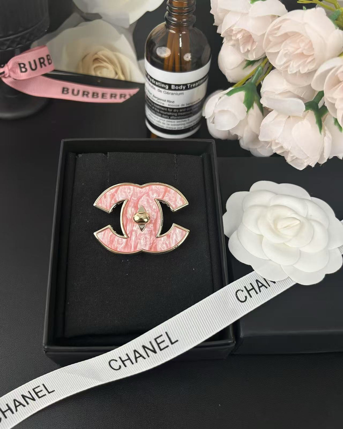 [⭐Corinne]Pink Resin Classic Brooch 5cm