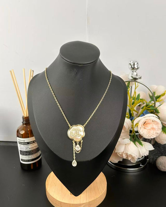 [⭐Corinne]Cloud Pearl Mother-of-Pearl Diamond Chain Pendant Necklace