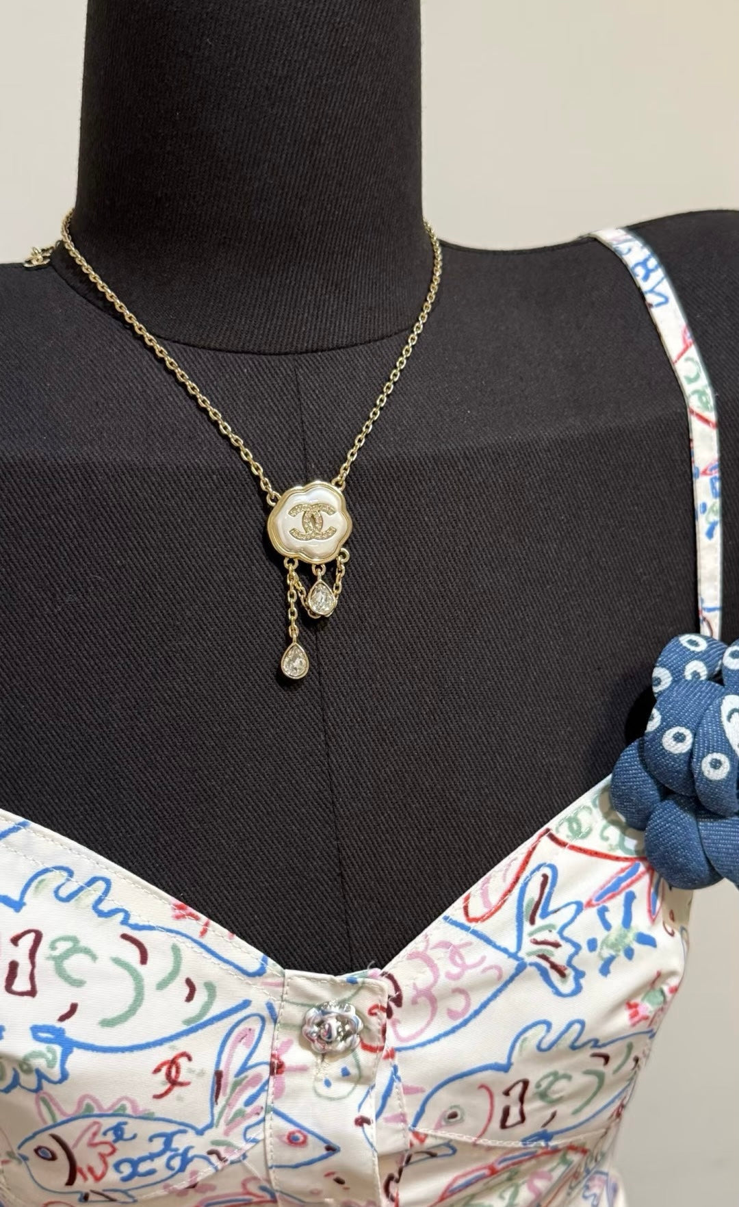 [⭐Corinne]Cloud Pearl Mother-of-Pearl Diamond Chain Pendant Necklace