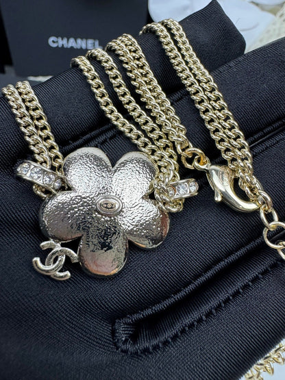 [⭐Corinne]New Blue Floral Double-Layer Necklace