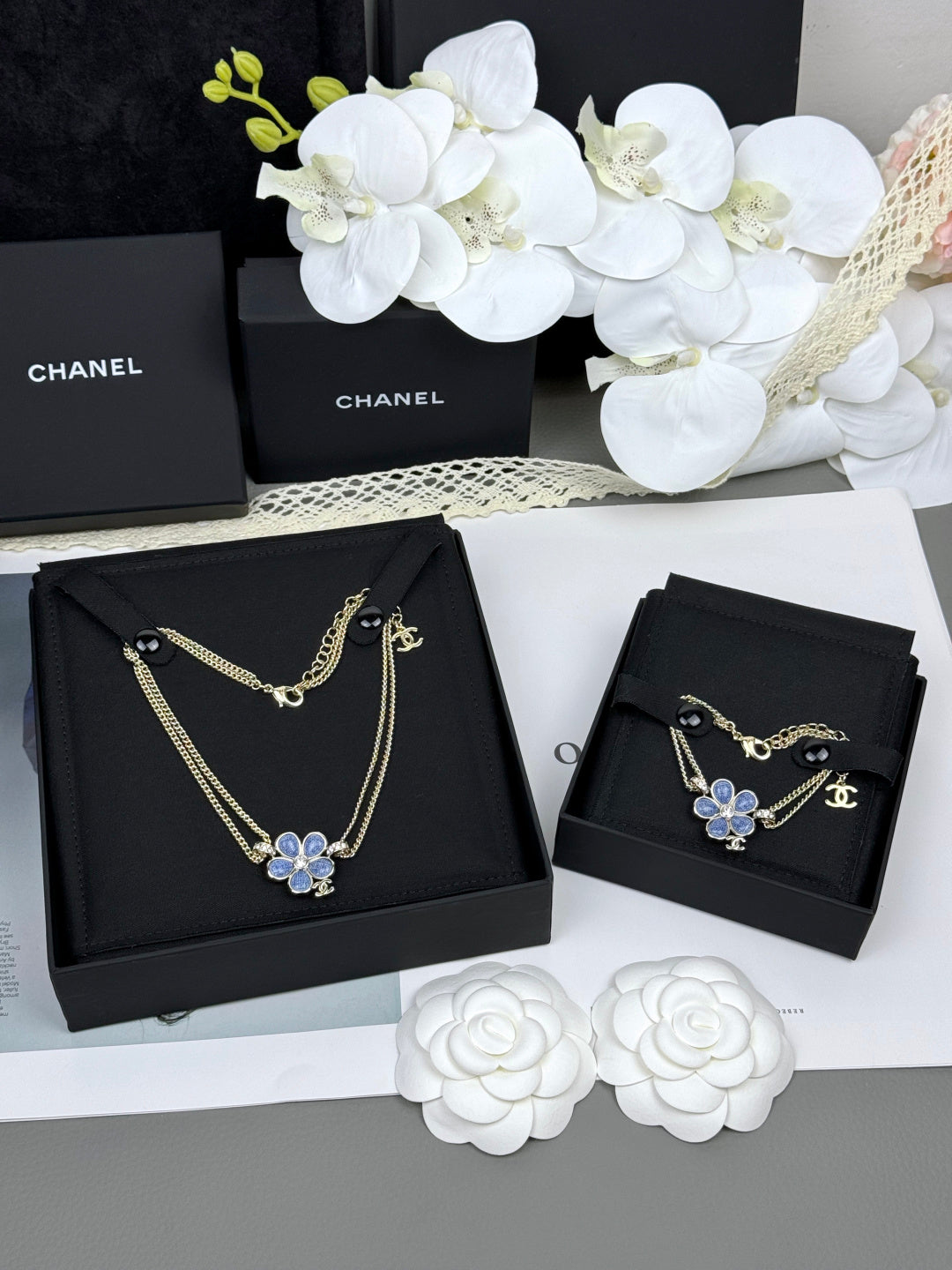 [⭐Corinne]VOLTE New Blue Floral Double-Layer Bracelet