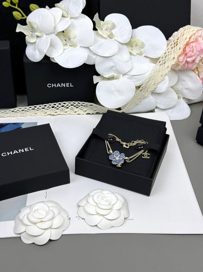 [⭐Corinne]VOLTE New Blue Floral Double-Layer Bracelet