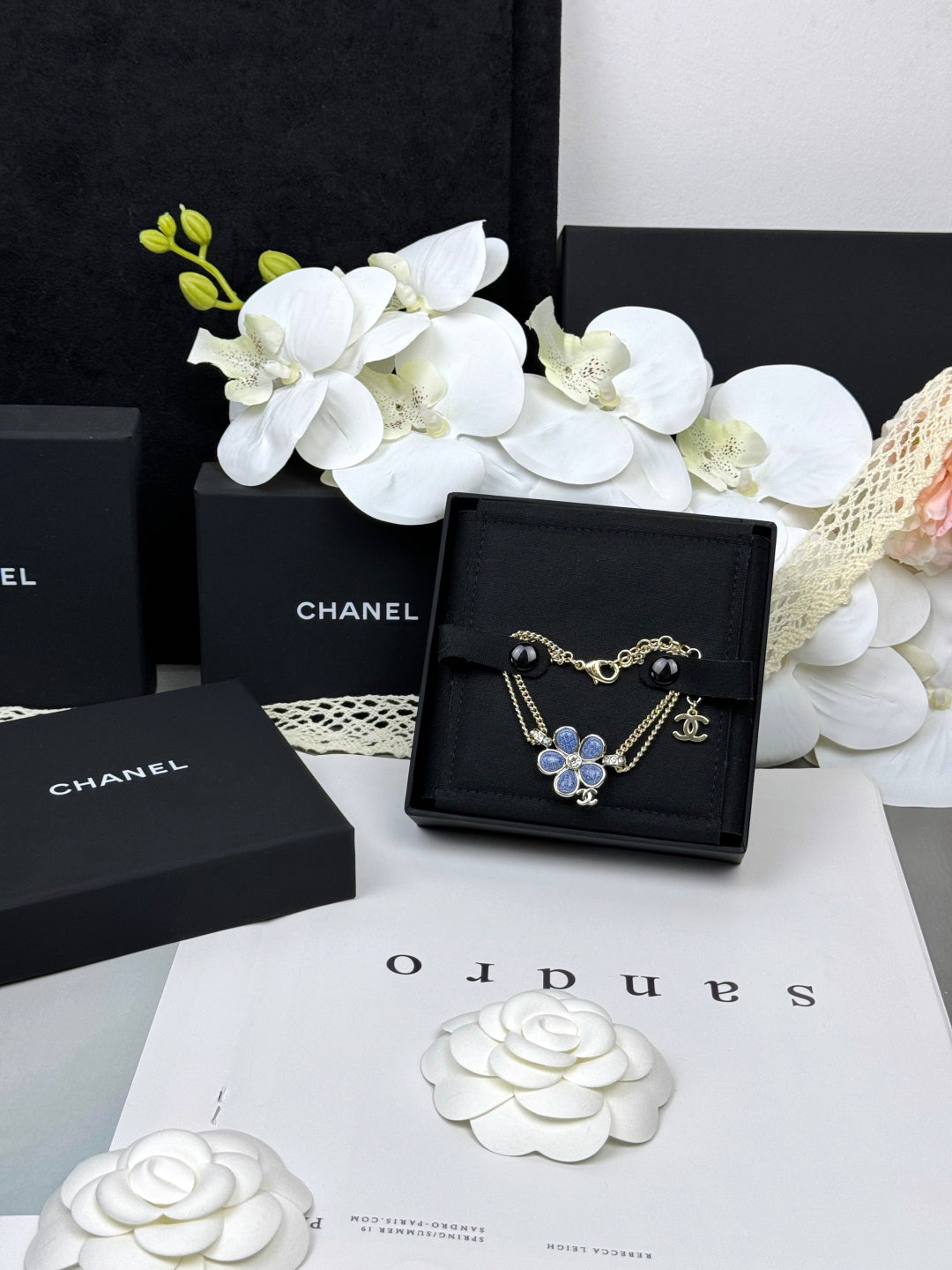 [⭐Corinne]VOLTE New Blue Floral Double-Layer Bracelet