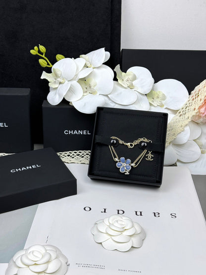 [⭐Corinne]VOLTE New Blue Floral Double-Layer Bracelet