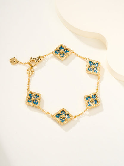 [⭐Corinne]B.C.L ENAMELED Five-Flower Bracelet（Various Colors)