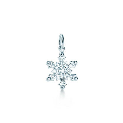 [Corinne]STERLING SILVER SNOWFLAKE PENDANT NECKLACE