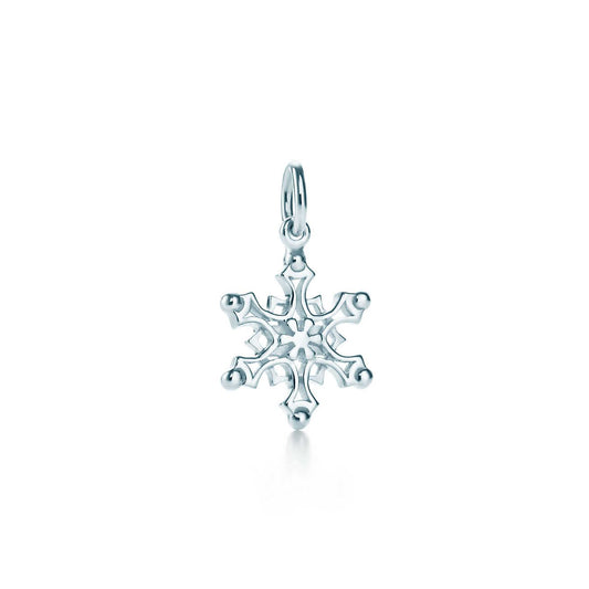 [Corinne]STERLING SILVER SNOWFLAKE PENDANT NECKLACE