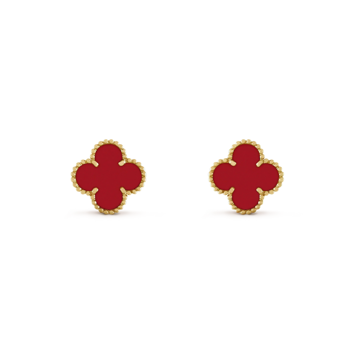 [⭐Corinne]CLOVER MINI 9.5MM CARNELIAN EARRINGS