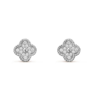 [⭐Corinne]CLOVER MINI DIAMOND STUD EARRINGS