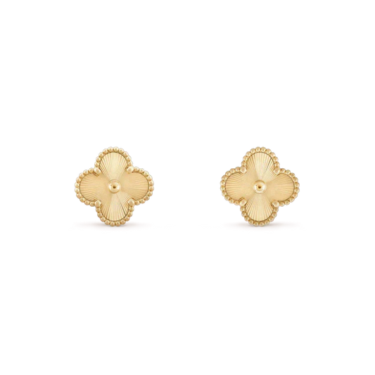 [⭐Corinne]CLOVER MINI 9.5MM LASER EARRINGS