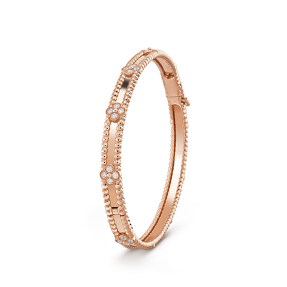 [⭐Corinne]CLOVER BRACELET 4MM DIAMONDS