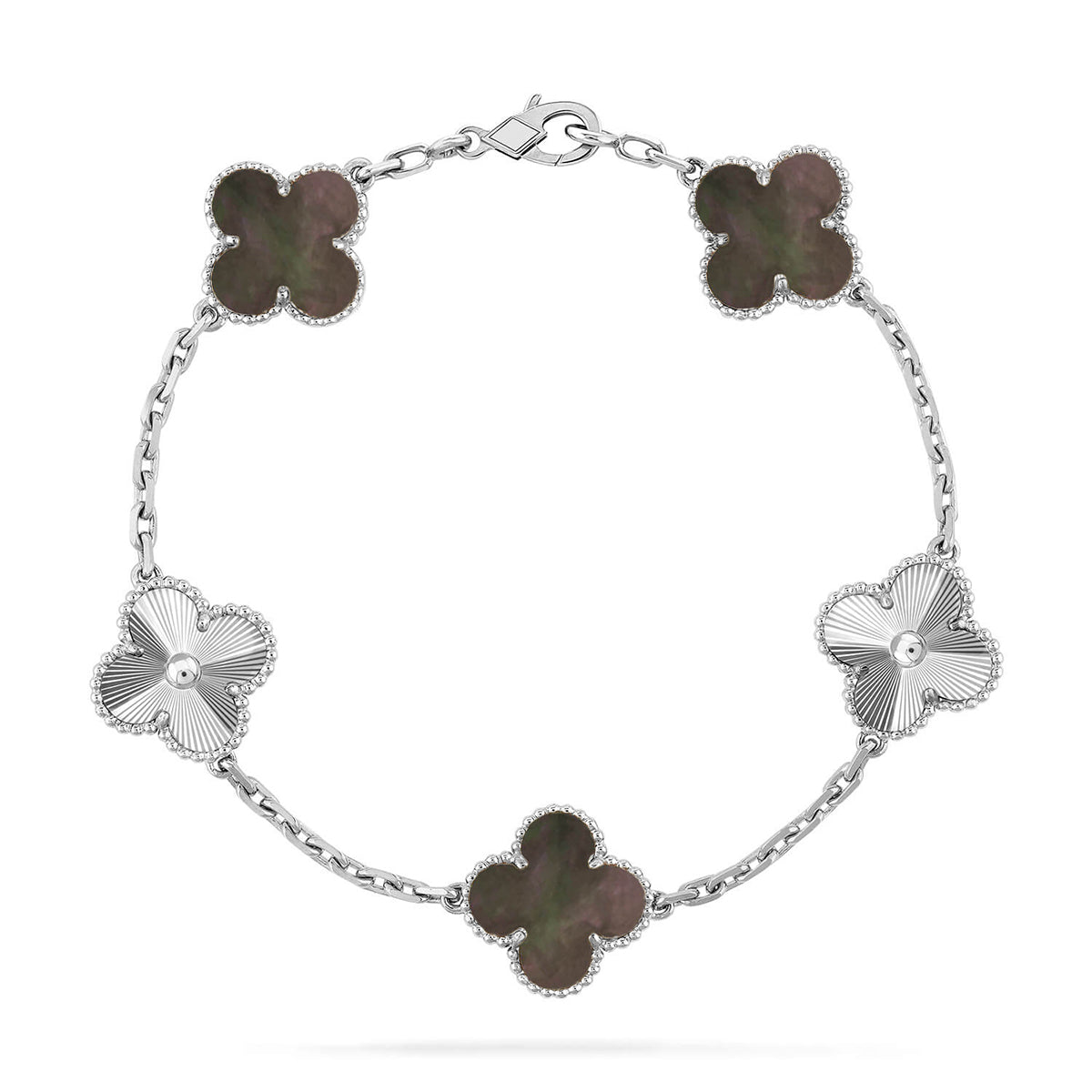 [⭐Corinne] CLOVER 5 MOTIF GRAY MOP BRACELET COLLECTION