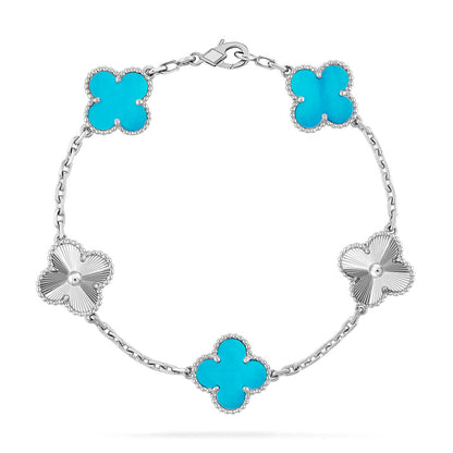 [⭐Corinne] CLOVER 5 MOTIF TURQUOISE BRACELET COLLECTION
