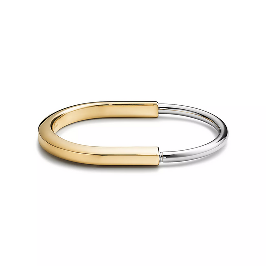 [Corinne]LOCK BRACELET YELLOW AND WHITE GOLD