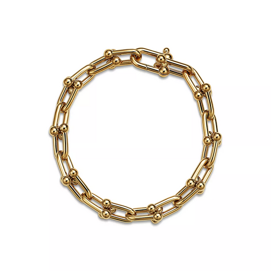 [Corinne]HARDWEAR MEDIUM LINK 20 MOTIF GOLD BRACELET