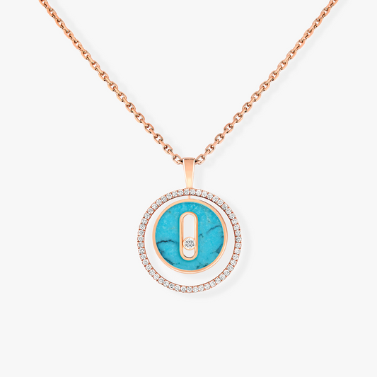 [⭐Corinne]Demo MOVE 1 DIAMOND TURQUOISE PINK GOLD DIAMOND NECKLACE