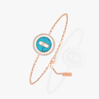 [⭐Corinne]Demo MOVE TURQUOISE PINK GOLD DIAMOND BRACELET