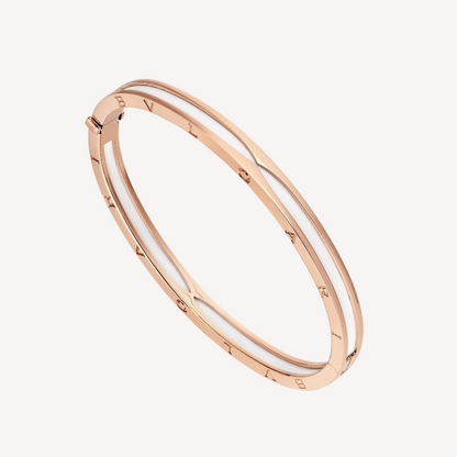 [⭐Corinne]ZERO 1 PINK GOLD WITH WHITE CERAMIC BRACELET