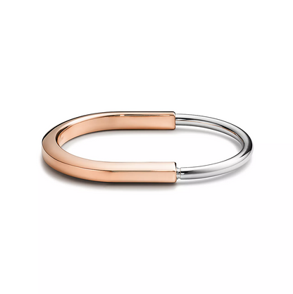 [Corinne]LOCK BRACELET ROSE AND WHITE GOLD