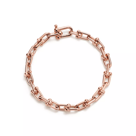 [Corinne]HARDWEAR SMALL LINK 26 MOTIF PINK GOLD BRACELET