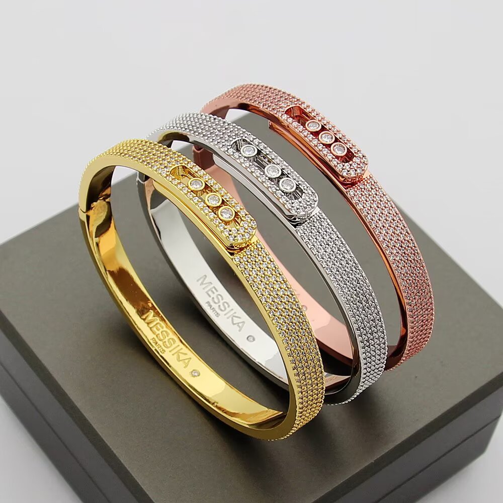 [⭐Corinne]Move Noa Full Pavé Diamond Bangle Bracelet