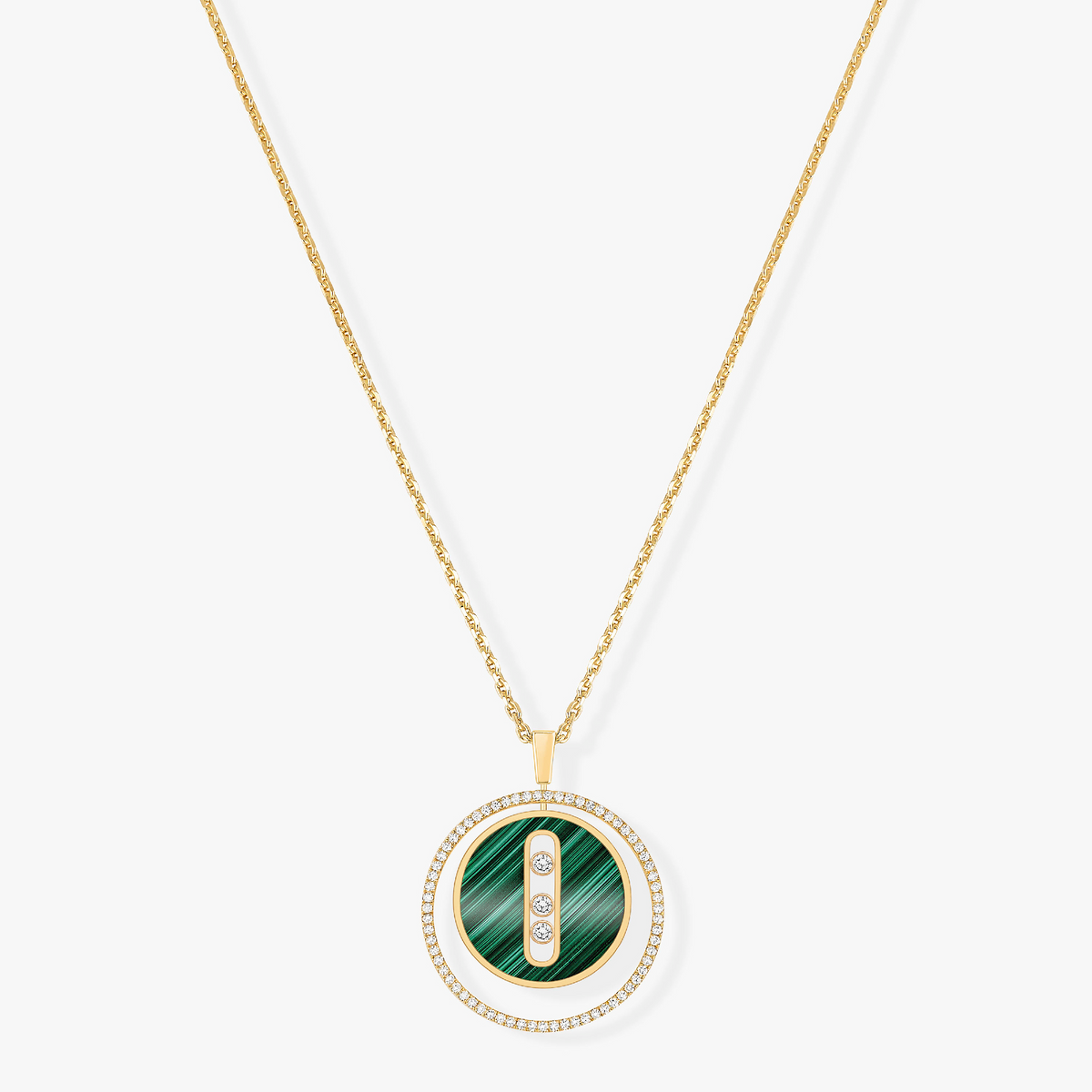 [⭐Corinne]Demo MOVE 3 DIAMOND MALACHITE GOLD DIAMOND NECKLACE