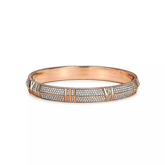 [Corinne]ATLAS X PINK GOLD DIAMOND PAVED BRACELET