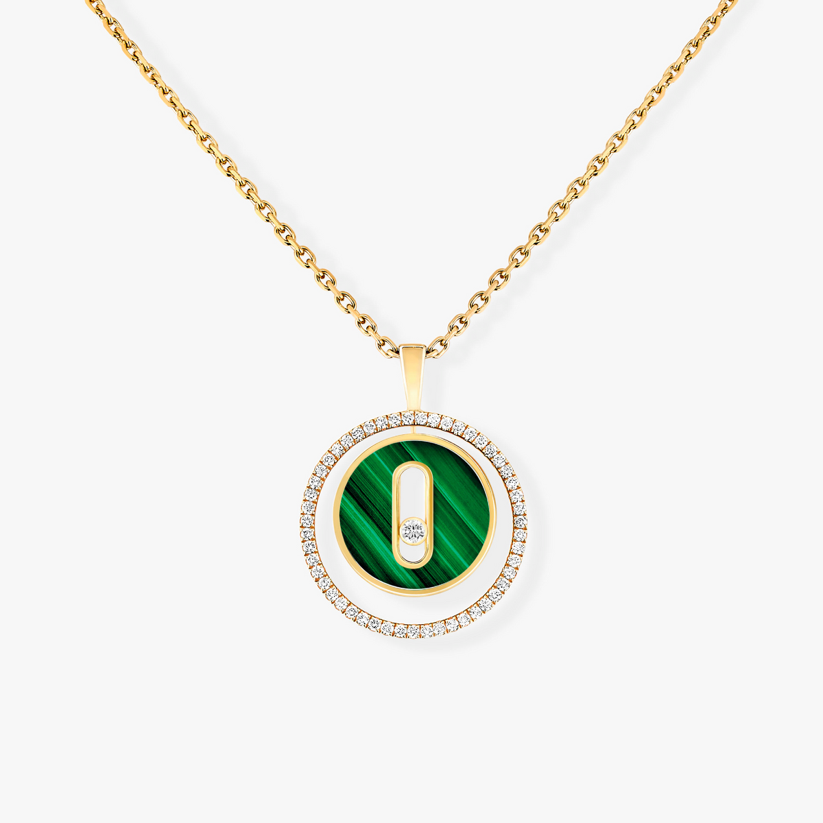 [⭐Corinne]Demo MOVE 1 DIAMOND MALACHITE GOLD DIAMOND NECKLACE