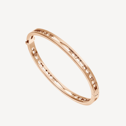 [⭐Corinne]ZERO 1 SPIRAL LOGO PINK GOLD BRACELET