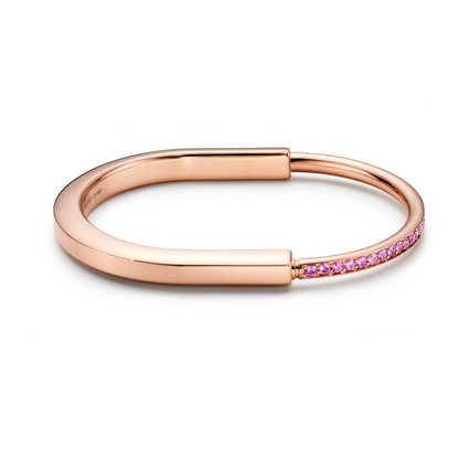[Corinne]LOCK BRACELET ROSE DIAMOND PINK GOLD