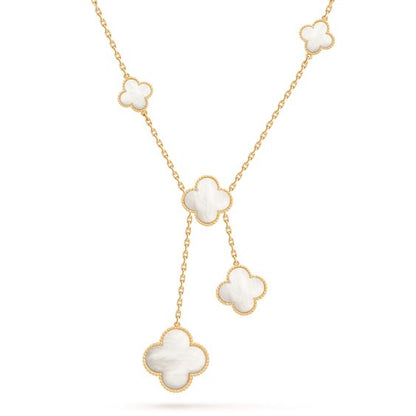 [⭐Corinne]CLOVER MOTHER OF PEARL NECKLACE 6 MOTIF