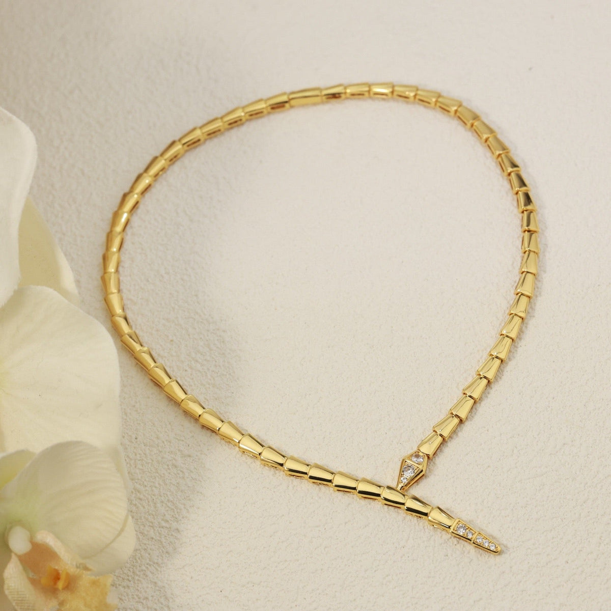 [⭐Corinne]NEW！SERPENT DIAMOND AT BOTH ENDS NECKLACE