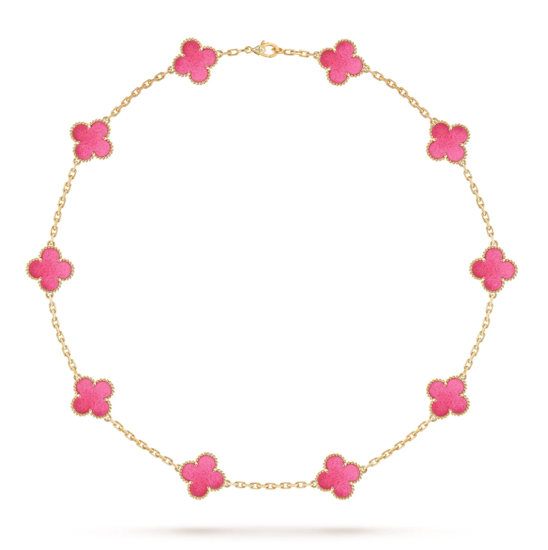 [⭐Corinne]CLOVER 10 MOTIFS  NEW BUBBLE PINK ENAMEL