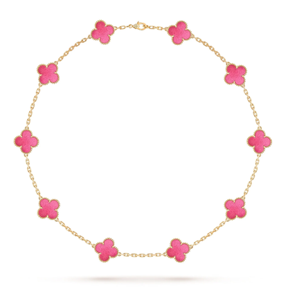 [⭐Corinne]CLOVER 10 MOTIFS  NEW BUBBLE PINK ENAMEL