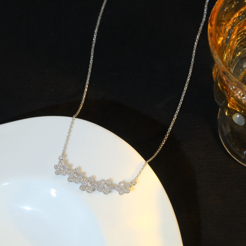 [Corinne]]wild flower diamond line pendant
