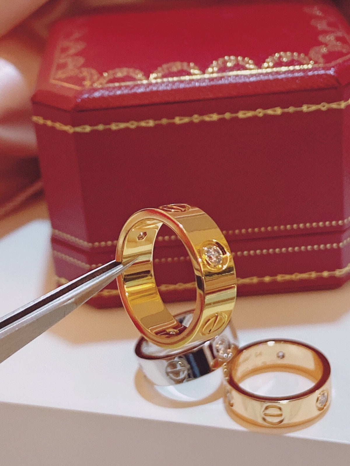 [⭐Corinne]Three-Diamond Ring