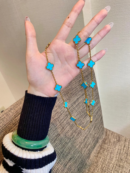 [⭐Corinne]CLOVER 20 MOTIFS TURQUOISE GOLD