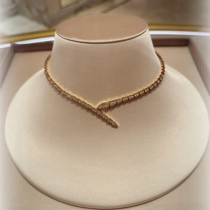 [⭐Corinne]NEW！SERPENT DIAMOND NECKLACE