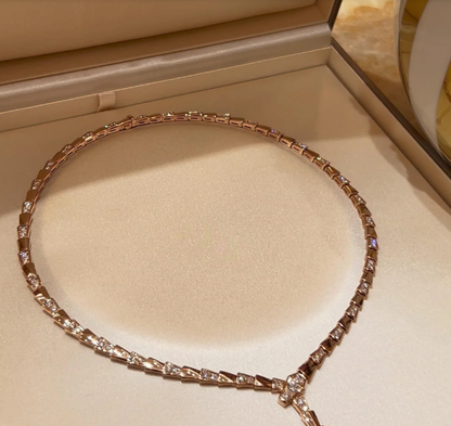 [⭐Corinne]NEW！SERPENT DIAMOND NECKLACE