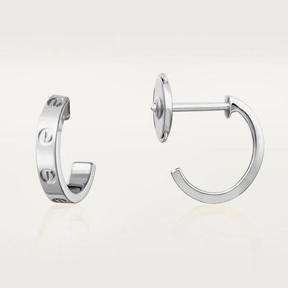 [⭐Corinne]LOVE EARRINGS 2.65MM SILVER