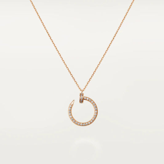 [⭐Corinne]JUSTE NECKLACE PINK GOLD DIAMONDS