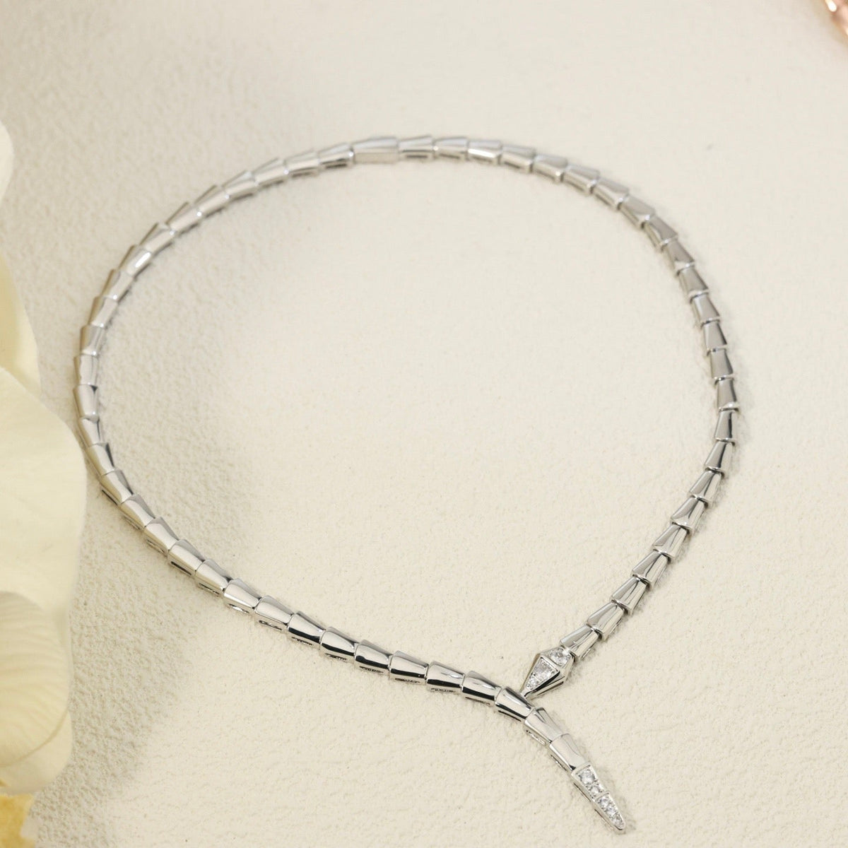 [⭐Corinne]NEW！SERPENT DIAMOND AT BOTH ENDS NECKLACE