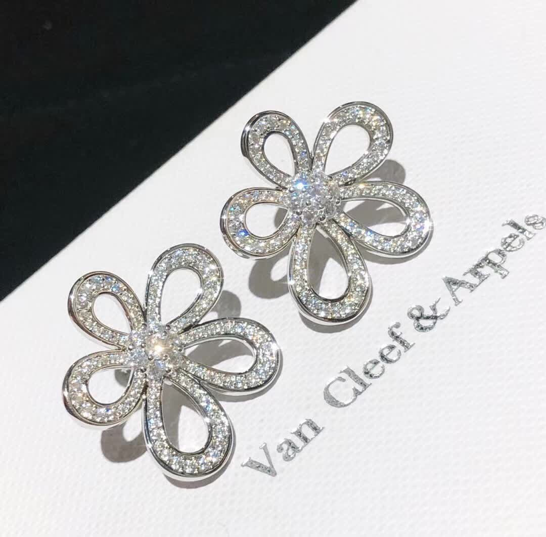 [⭐Corinne]FLOWERLACE EARRINGS FULL DIAMONDS