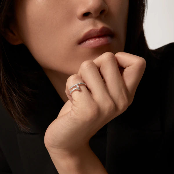 [⭐Corinne]JUSTE RING 1.8MM SILVER DIAMONDS