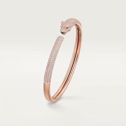 [⭐Corinne]PANTHERE FULL DIAMOND OPEN BRACELET